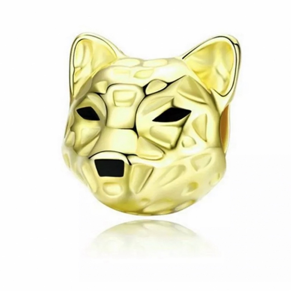 NEW•Gold Wolf Head DIY charm